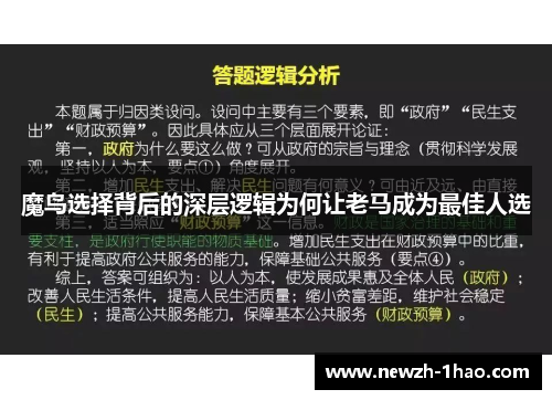 魔鸟选择背后的深层逻辑为何让老马成为最佳人选